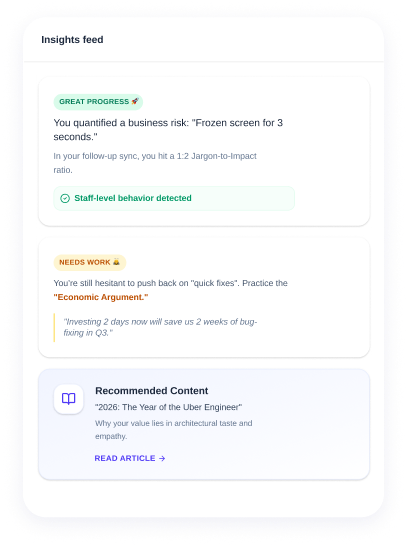 ProLeap Insights Feed in action